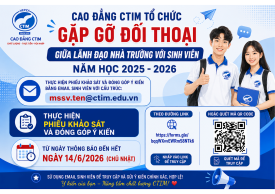 [THÔNG BÁO] Về việc tổ chức gặp gỡ đối thoại giữa Lãnh đạo Nhà trường với sinh viên năm học 2025 - 2026